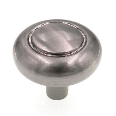 Hickory Hardware Eclipse Satin Silver Cloud 1 1/4'' Ringed Cabinet Knob P209-SC