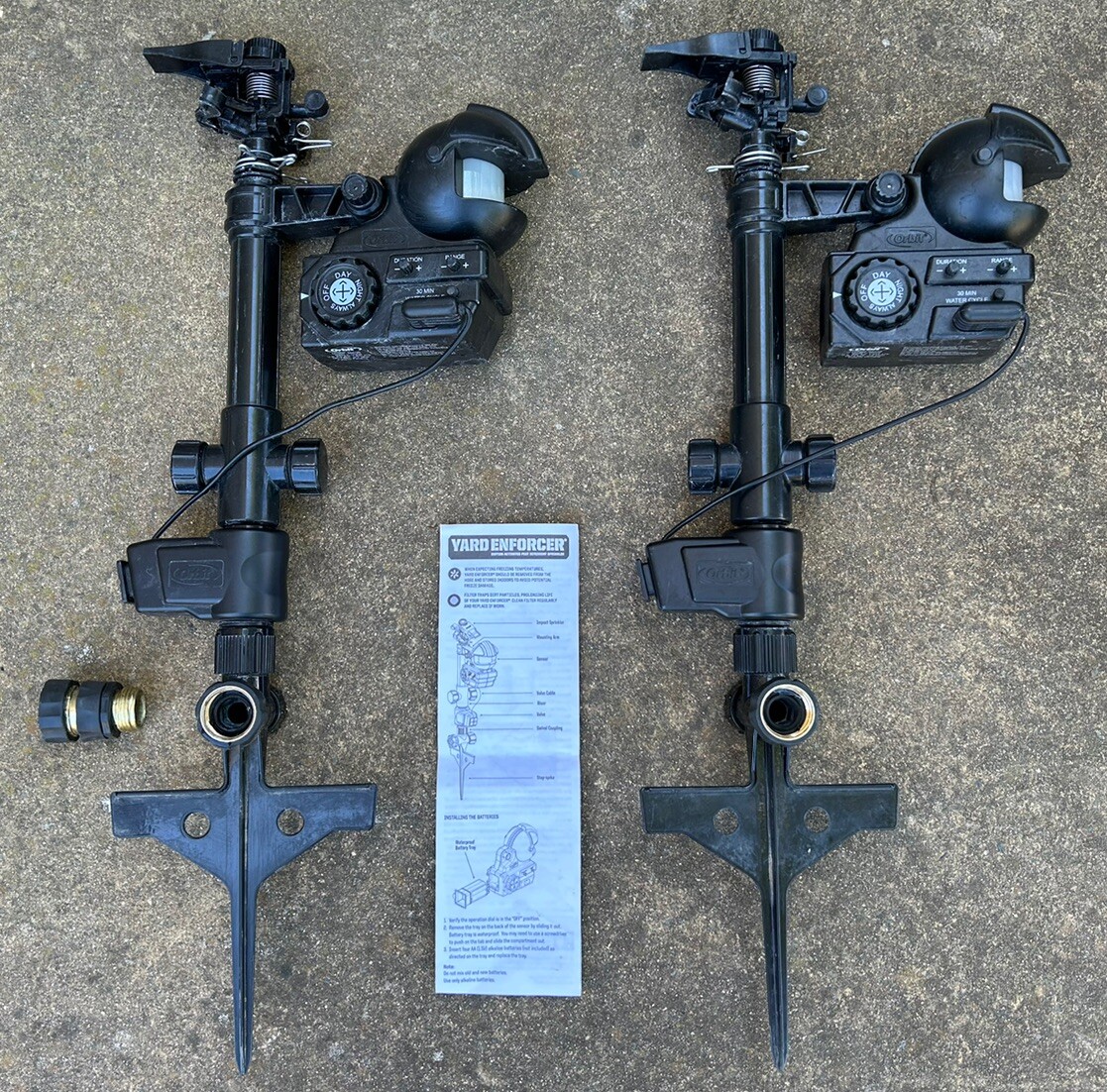TWO Orbit 56036 Yard Enforcer MotionActivated Sprinklers USED eBay