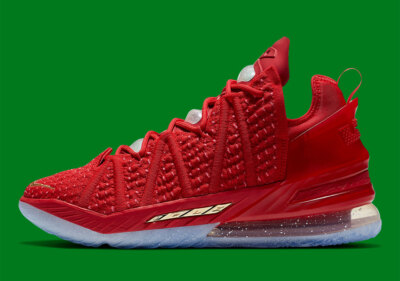 Nike Lebron XVIII 18 Christmas Red Lucky Green DB8148-601 Size 10