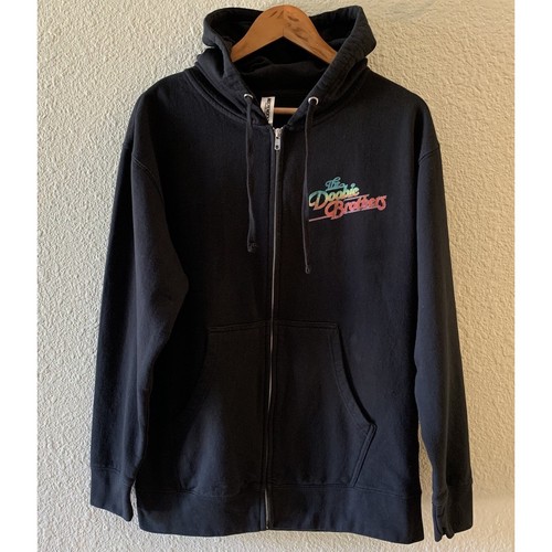 2023 The Doobie Brothers Erwachsene Large schwarz Reißverschluss Fleece gefüttert Hoodie Sweatshirt - Bild 10 von 16