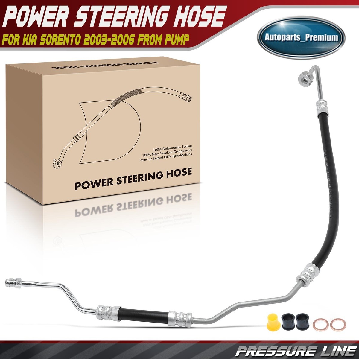 Power Steering Pressure Line Hose Assembly For 2003-2006 Kia Sorento – Sunsong 67355VP
