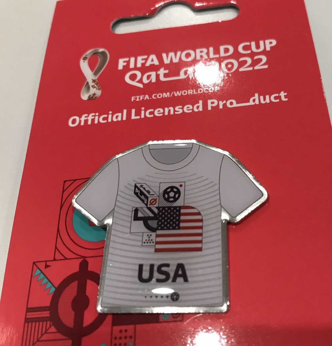 2022 FIFA World Cup Qatar Official Merchandise USA Jersey Pin