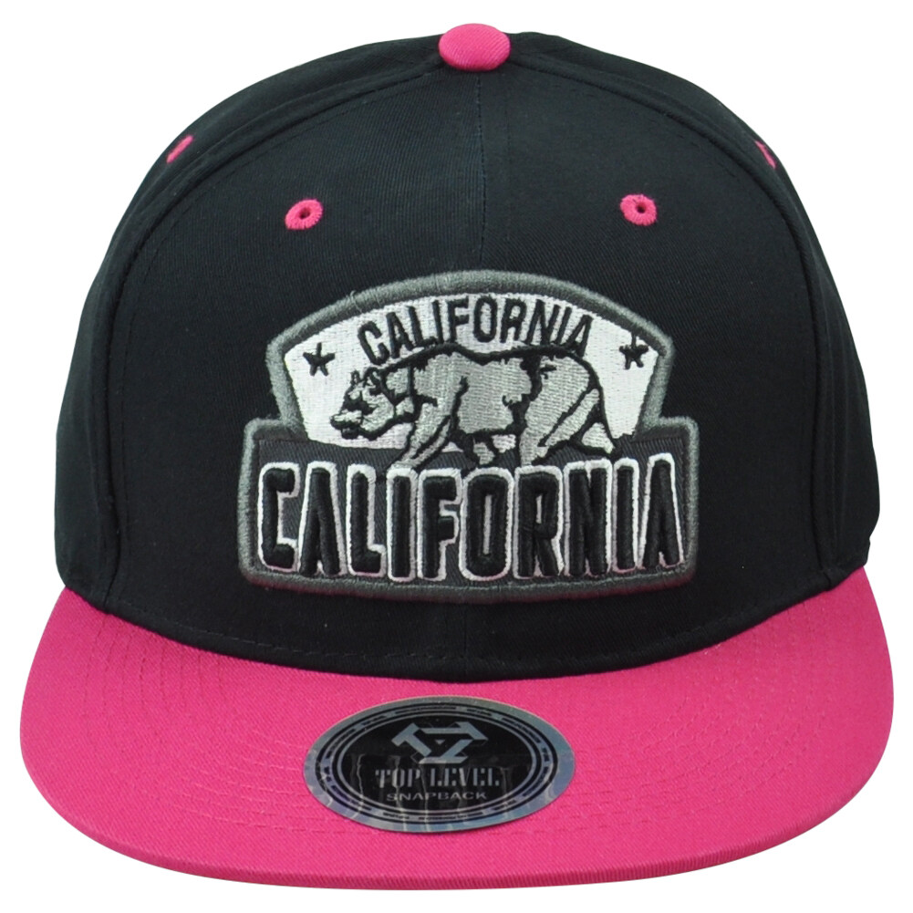 Top Level California Cali Bear Logo State Black Pink Adults  display picture 1