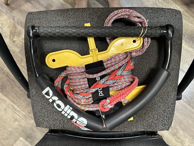 Proline Launch Package w/ Poly-E Main (Red/Gray) Wakeboard Rope & Handle Combo