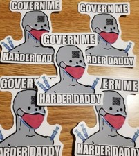 Govern Me Harder Npc Stickers 5 Pack Lot Plandemic Obey Sheeple Anti Mask 