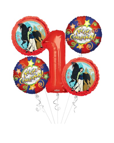 Mulan iFeliz Cumpleanos Balloon Bouquet (5 Balloons) Viva Party - 第 1/10 張圖片