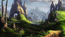 Landscape fantasy art Custom Gaming Mat Desk