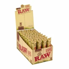 Raw King Size Classic Rolling Paper Pre-Rolled Cones Organic Full 32 Pack