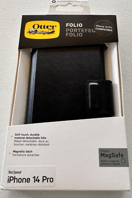 OtterBox Detachable Folio Wallet for MagSafe for iPhone 14 Pro and 15 Pro Black