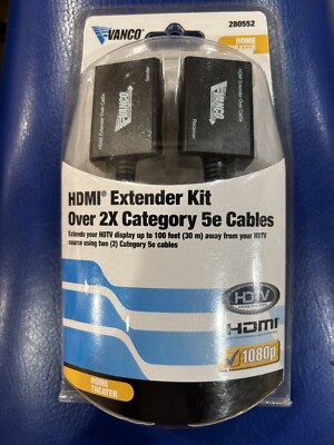 Vanco HDMI Extender Kit Over 2X Cat 5e/cat 6 Cables