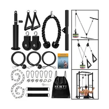 Weight Cable Pulley System Gym, SERTT Upgraded Cable Pulley Attachments for G...