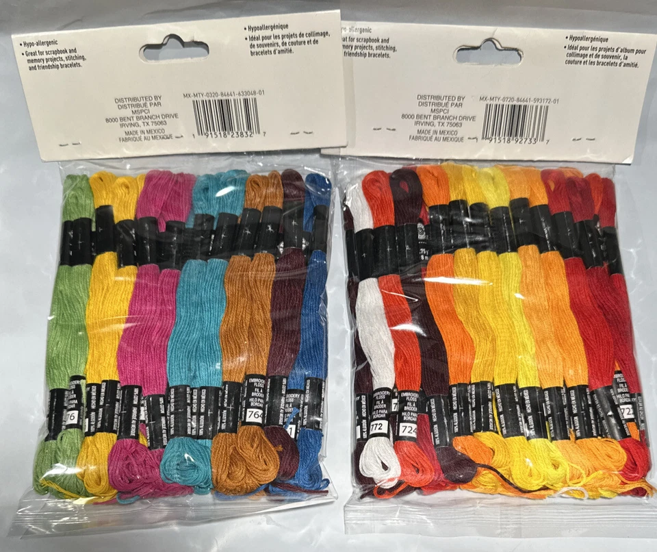 72 Skeins 36 UPTOWN BRIGHTS  36 SUNSET Embroidery Floss by Loops & Threads - Image 2 of 2