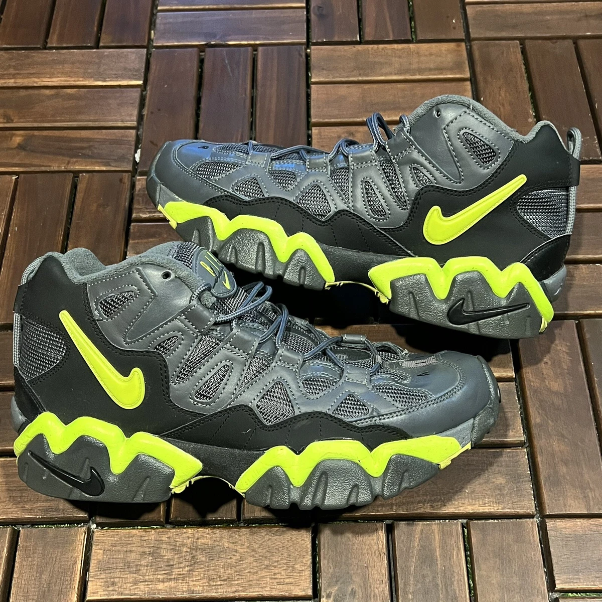 2013 NIKE Air Slant Mid Air Suranto Mid Gray Neon Sneakers 678010
