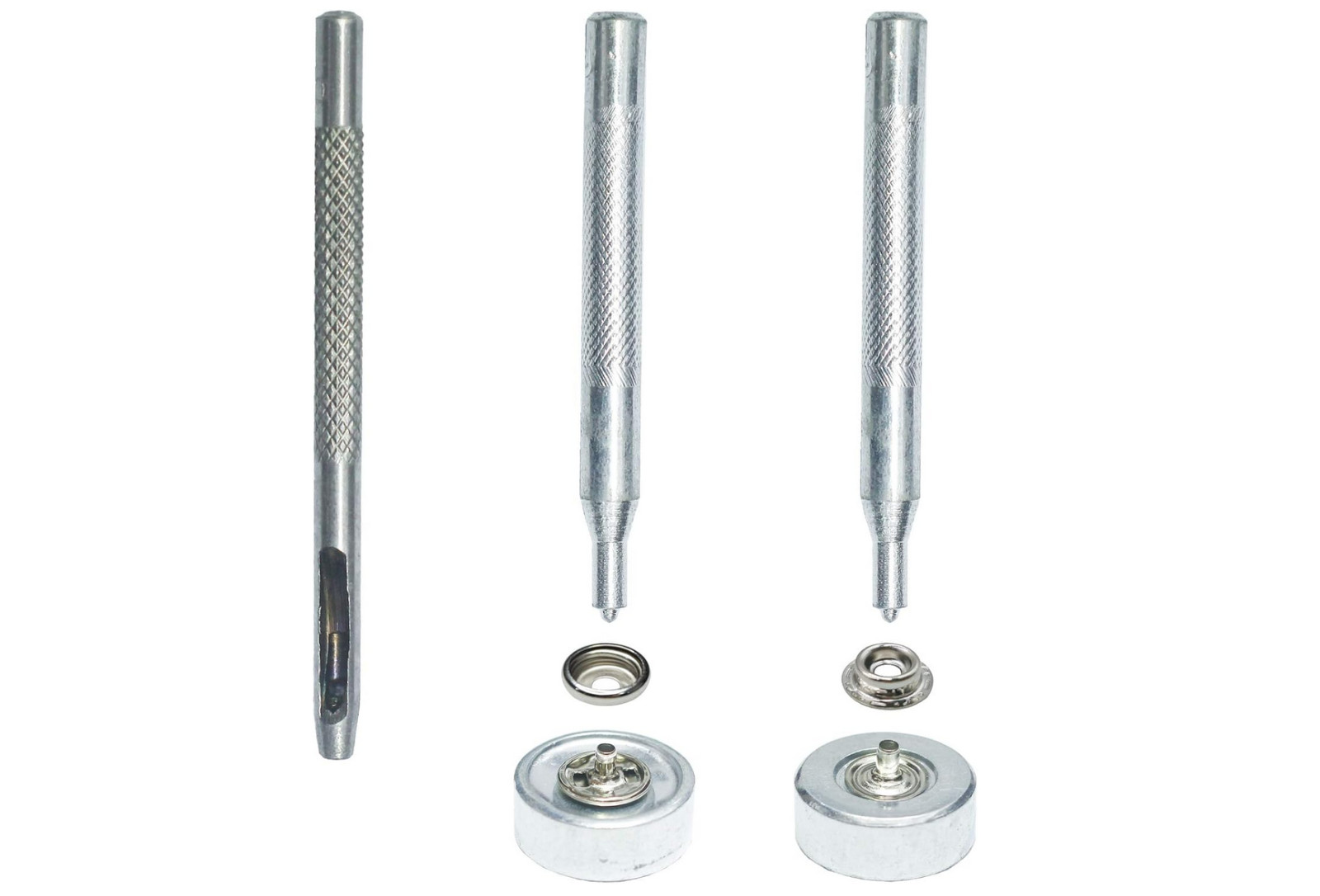 70 Sets 15mm 5/8 Heavy Duty Snap Fasteners Kit Metal Snaps for Leather Craft