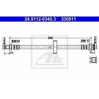 ATE Bremsschlauch Hinten FüR Fiat Ducato Pritsche/Fahrgestell Bus 24.5112-0340.3