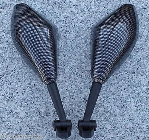 ESPEJOS RETROVISORES CARBONO KAWASAKI NINJA EX 250 300 500 600 750 ZX6 ZX6R ZX7 ZX7R ZX9R Foto 2 de 2
