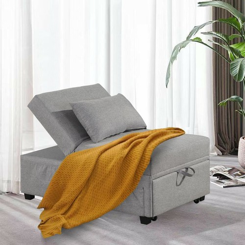 4-IN-1 Convertible Sofa Bed Folding Sleeper Chair Leisure Recliner Lounge Couch - Picture 16 of 33