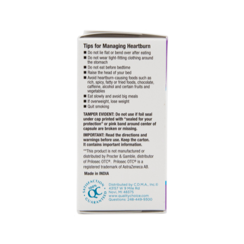 2 Pack Quality Choice Omeprazole Delayed Release Acid Reducer 20mg 42 Tabs Each - Picture 4 of 6