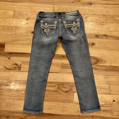 Rock Revival Betty Skinny Crop Blue 