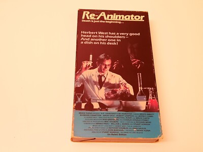 Re-Animator 1985 Unrated Uncut VHS USA NTSC Vestron Video Stuart Gordon