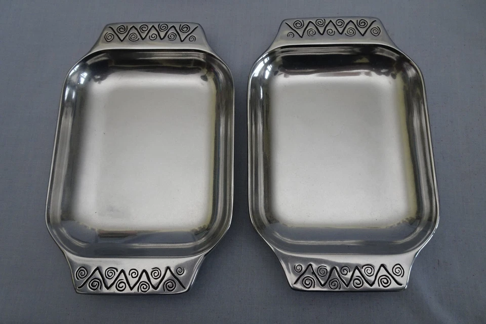 Wilton Armetale Plata Reggae Servware Piezas Lote 5 Cuencos Bandejas Cazuela Vino Foto 2 de 4