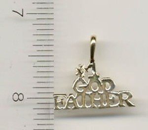 Authentic 14KT GOLD PLATED NUMBER 1 GOD FATHER CHARM PENDANT 3D- 2337