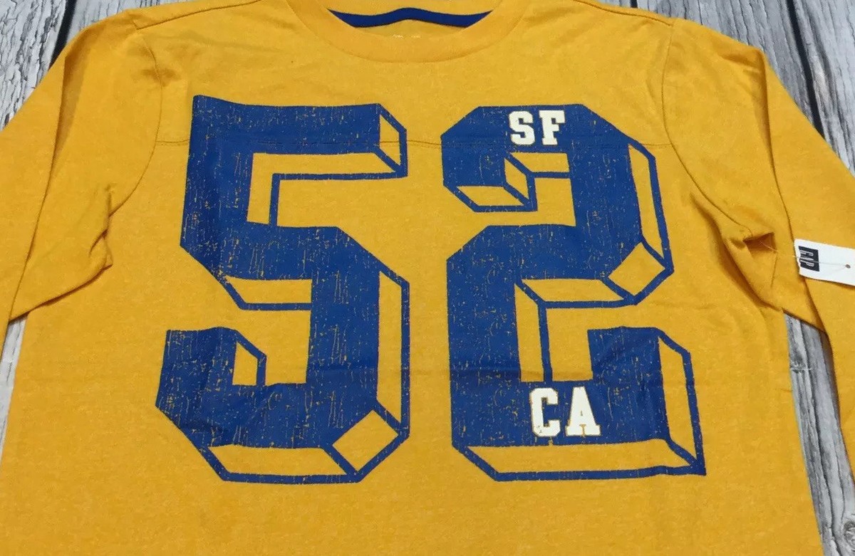 Gap Kids Boys X-Large 12 Yellow 52 SF California Sports Shirt. Nwt