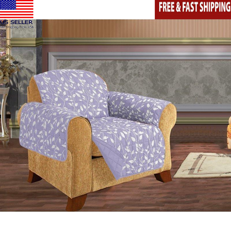 Quilted Furniture Protector Chair Size Lilac Pet-Friendly Water Repellent Cover