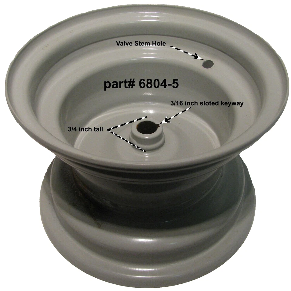 8" RIM WHEEL Drive Axle 8x5.375 for 20x7.00-8 20x8.00-8 20x9.50-8  tire size - Image 3 of 4