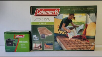 Coleman Single High Quickbed Twin Air Matress Battery Powered