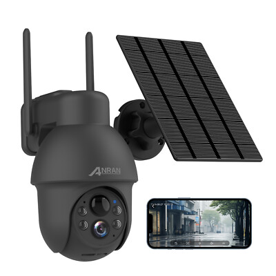 ANRAN 5MP Home Security Camera Outdoor Solar Battery Powered Wireless Pan Tilt