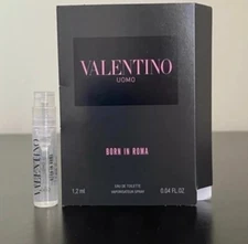 VALENTINO UOMO BORN IN ROMA for men 1.2ml-0.04oz EDT Spray SAMPLE VIAL Authentic