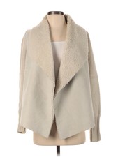Chelsea & Theodore Women Ivory Faux Fur Jacket S