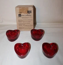 HI-Home Interiors Heart Tea Light Holders, Set of 4, Valentines