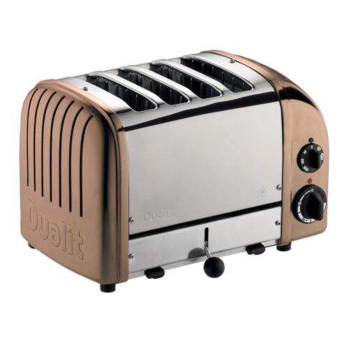 Dualit Wide Slot Toaster 1800W 4-Slice Copper Finish w/ Slide-Out Crumb Tray