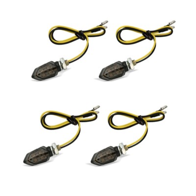4x LED Blinker Motorrad Lumitecs KP8 mit E-Prüfzeichen getönt