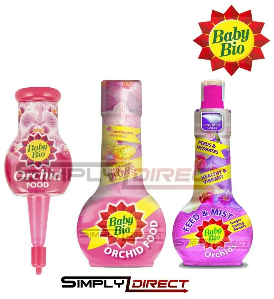 Baby Bio Orchid Plant Food Feed Fertiliser 175ml, Feed & Mist or drip 40ml