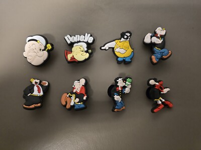 Lot Of 8 Popeye Shoe Charms 