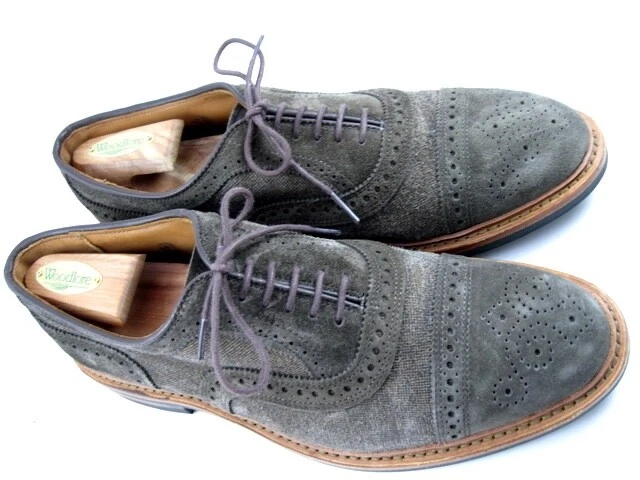 Allen Edmonds "STRANDMOK" Puntera Gorra Oxford 9 D Loden Gamuza DESCONTINUADO (513N) Foto 3 de 4