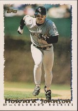 1995 Topps Howard Johnson #206 Colorado Rockies Baseball