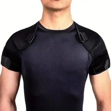Adjustable Cross Compression Shoulder Brace - Double Bandage Support Strap for R