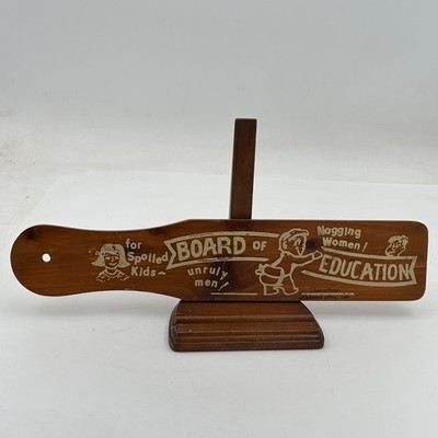 Vtg 1950's School Spanking Wood Paddle Board of Education Applied Psychology 15''