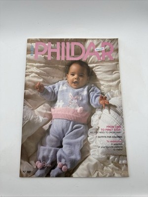 Vintage Phildar Baby Knitting Pattern Book No 160 Crib to First Step Infant