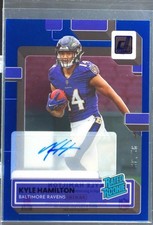 2022 Clearly Donruss Kyle Hamilton Auto /99 #88 Ravens Rated Rookie Autographs
