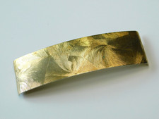 Vintage Goody USA Gold Tone Swirl Metal Large 3.5" by 1" Hair Barrette Clip
