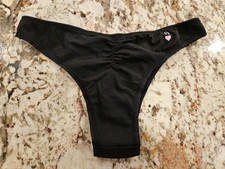 True Vintage Victoria Secret Ruched Back Cheekini Bikini Cotton Panties Small