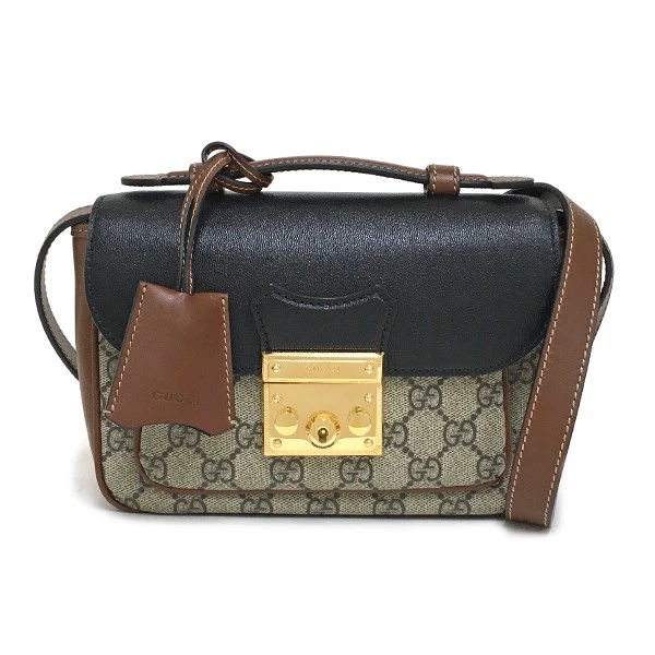 Mini sac à bandoulière Gucci GG Supreme Padlock 658487 2WAY sac à main bandoulière d'occasion