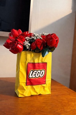 3D Printed Brick Style Planter Organizer Vase Multi Use Storage Bag Design Desk
