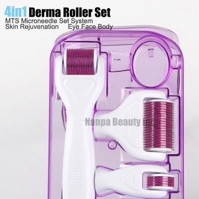 4 in 1 Derma Roller Set Kit Anti Acne Scars Wrinkles Removal Facial Recovery USA