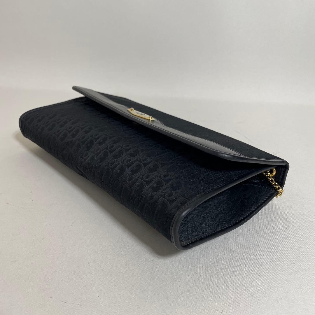 Christian Dior Shoulder Bag Canvas Genuine Leather Black Trotter Authentic thumbnail 6